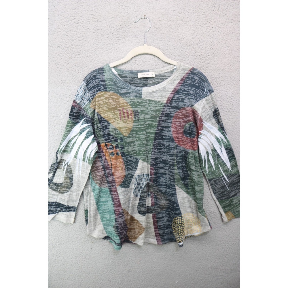 Jess & Jane Milan Long Sleeve Tunic-Medium-Art to Wear-Boho-Abstract